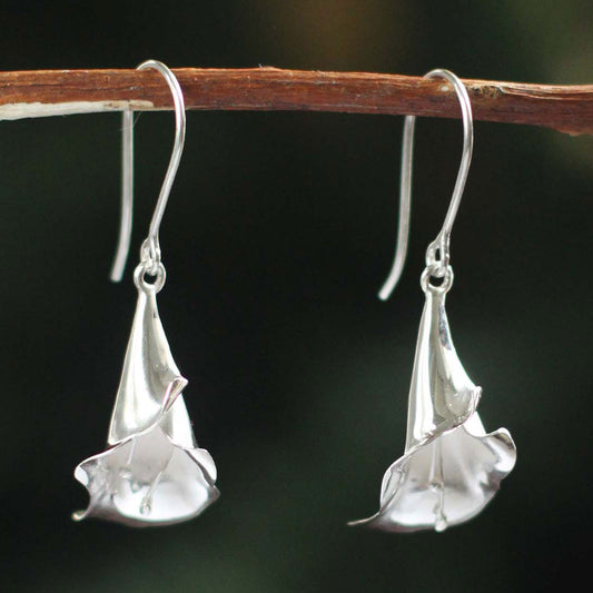 Magnificent Calla Flower Sterling Earrings
