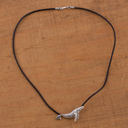 Great Gray Whale Sterling Silver Necklace
