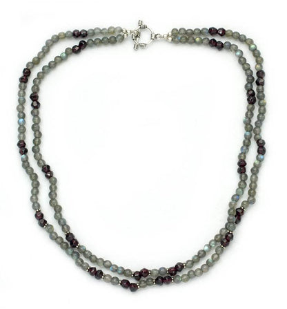 India Dusk Labradorite & Garnet Necklace