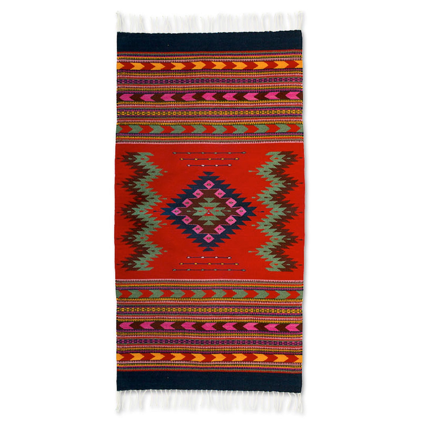 Zapotec Passion Fair Trade Zapotec Wool Rug (2.5x5)