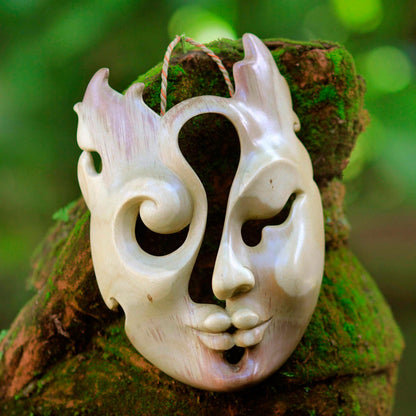 The Collaboration Decorative Hibiscus Wood Mask