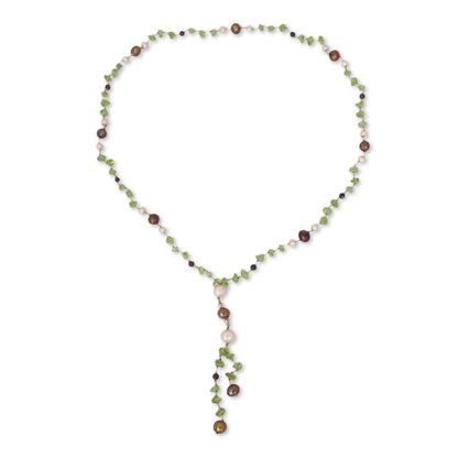 Nature's Melody Pearl & Gemstone Beaded Necklace