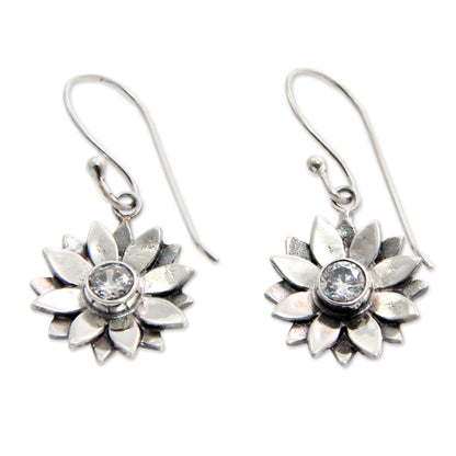 April Daisy Zirconia Sterling Silver Earrings