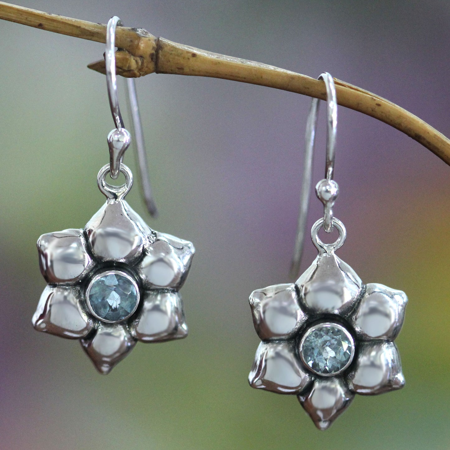 Narcissus Of December Sterling Silver Earrings