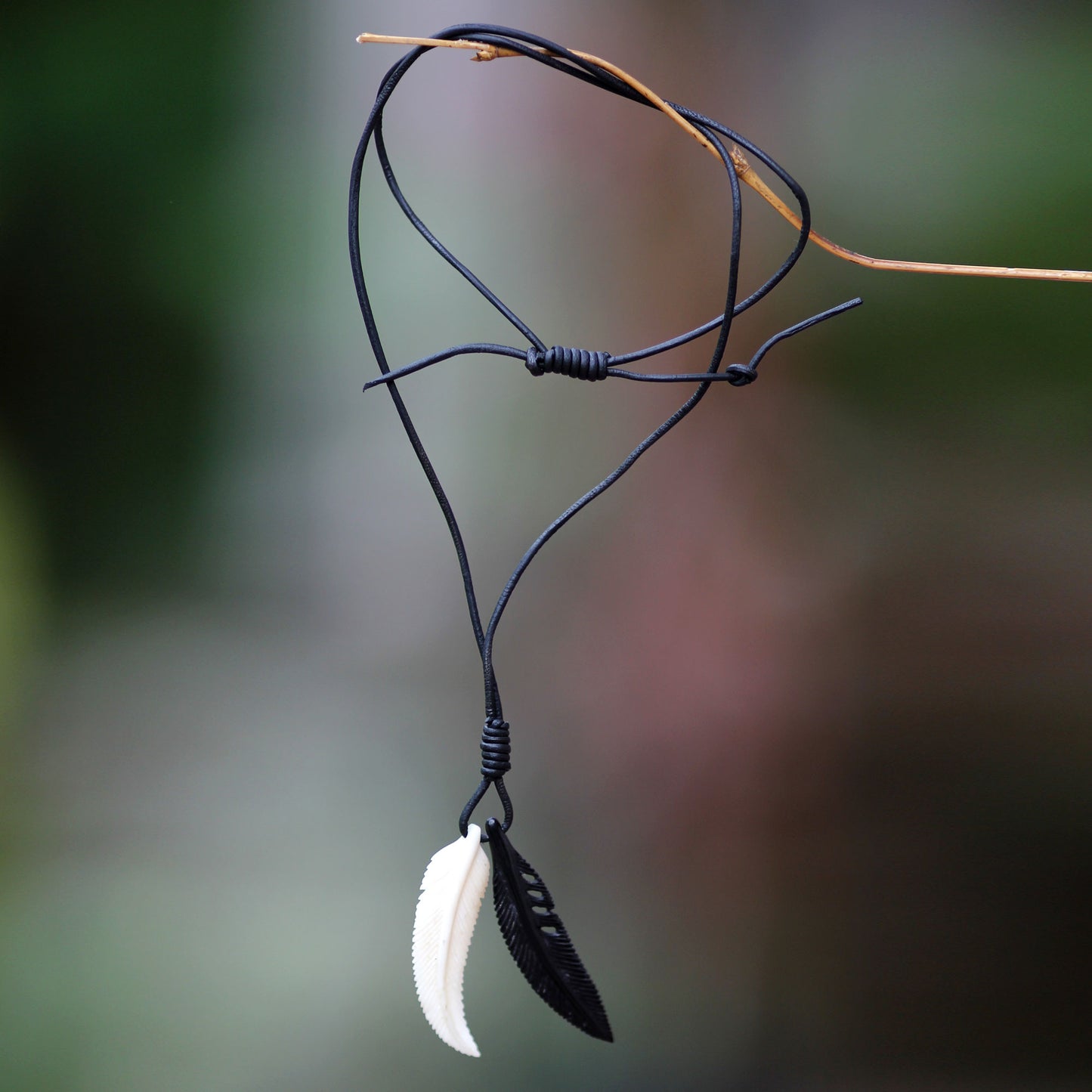 Totem Feathers Men's Pendant Necklace