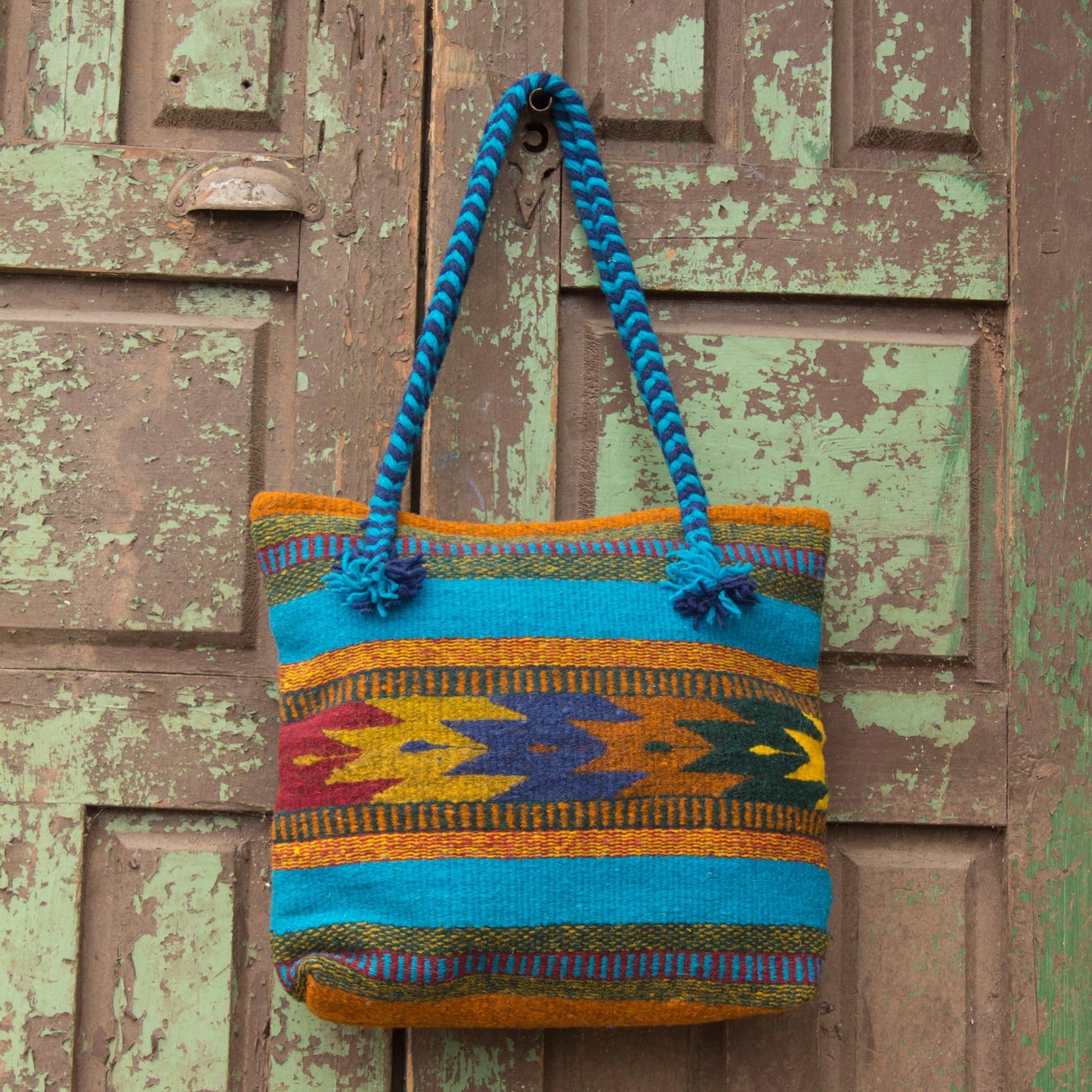 Zapotec Summertime Wool tote bag