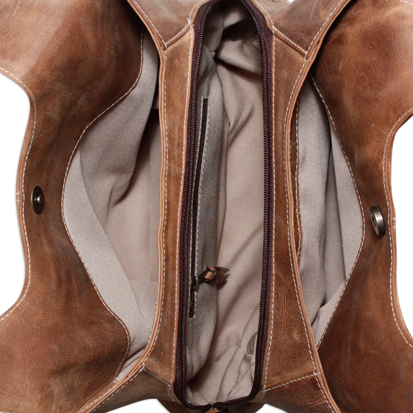 Urban Caramel Brown Leather Hobo Handbag
