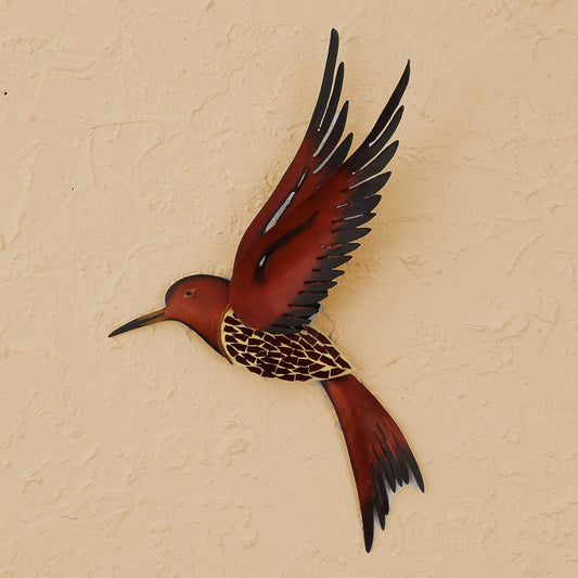 Ruby Breasted Hummingbird Wall Hanging