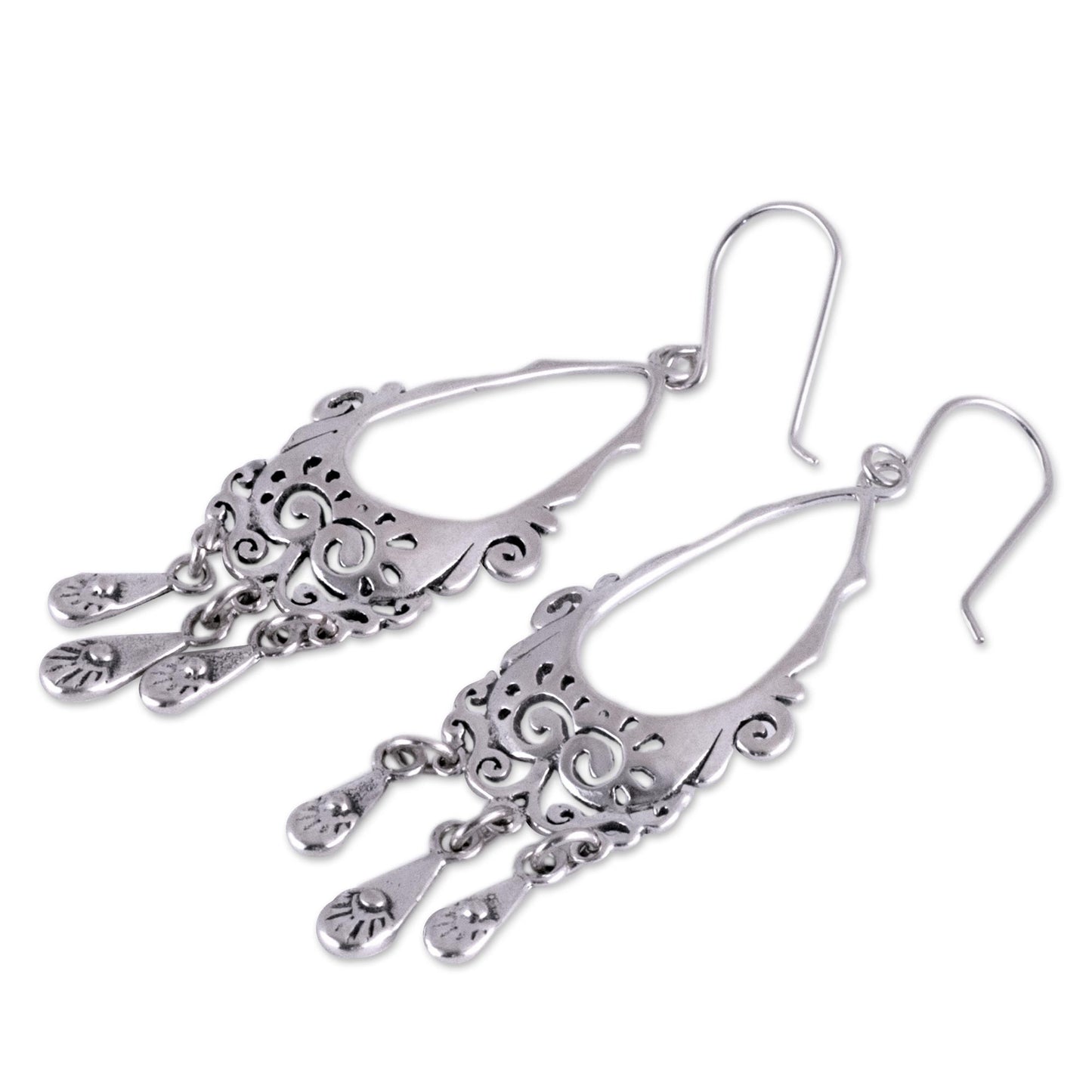 Taxco Treasure Silver Chandelier Earrings