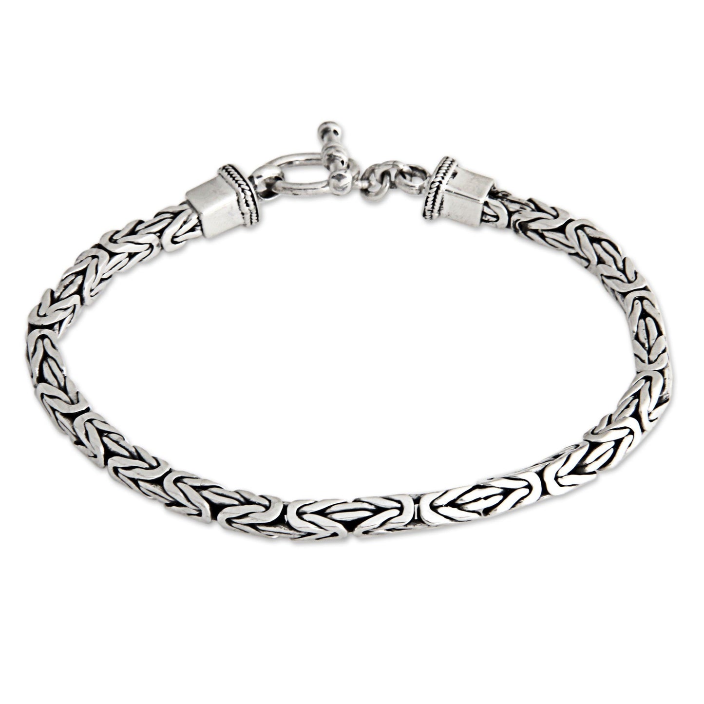 Men's Balinese Chain Sterling Silver Bracelet