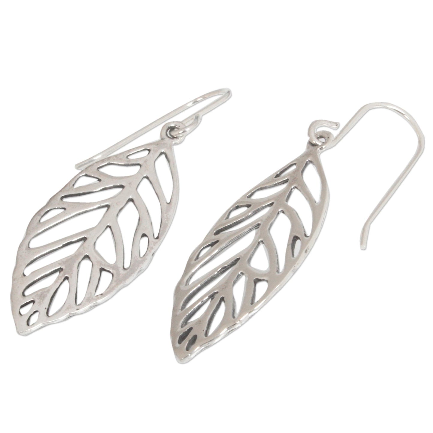 New Leaf Sterling Silver Dangle Earrings