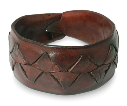 Ayutthaya Brown Men's Leather Bracelet