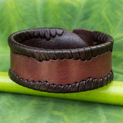 Thai Wrap Men's Leather Bracelet