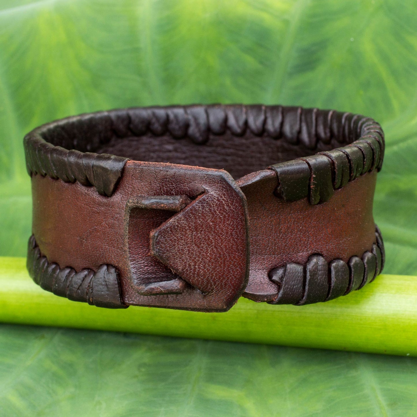 Thai Wrap Men's Leather Bracelet