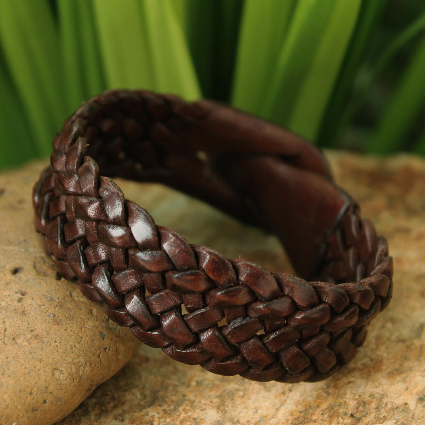 Bangkok Weave Men's Leather Bracelet