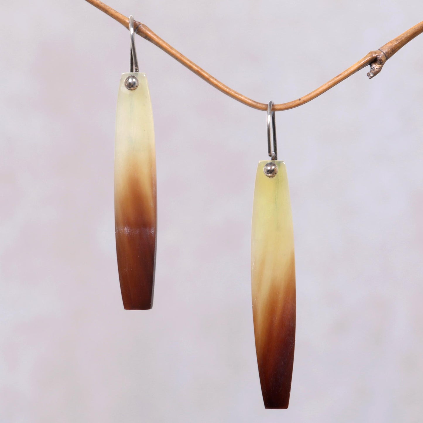 Dawn to Dusk Handcrafted Horn Dangle Earrings