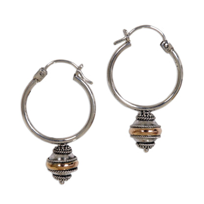 Reminisce Sterling Silver & Gold Plated Hoop Earrings