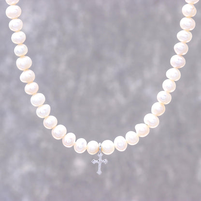 Spirit of Faith Pearl & Sterling Silver Necklace