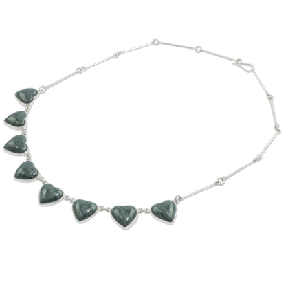 Love Immemorial Jade heart necklace