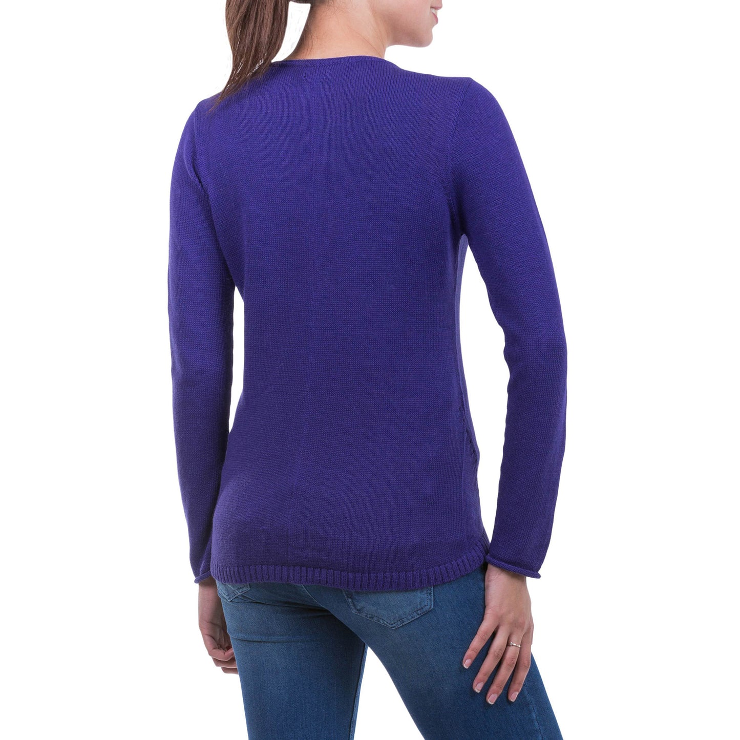 Puno Purple Cotton & Alpaca Sweater