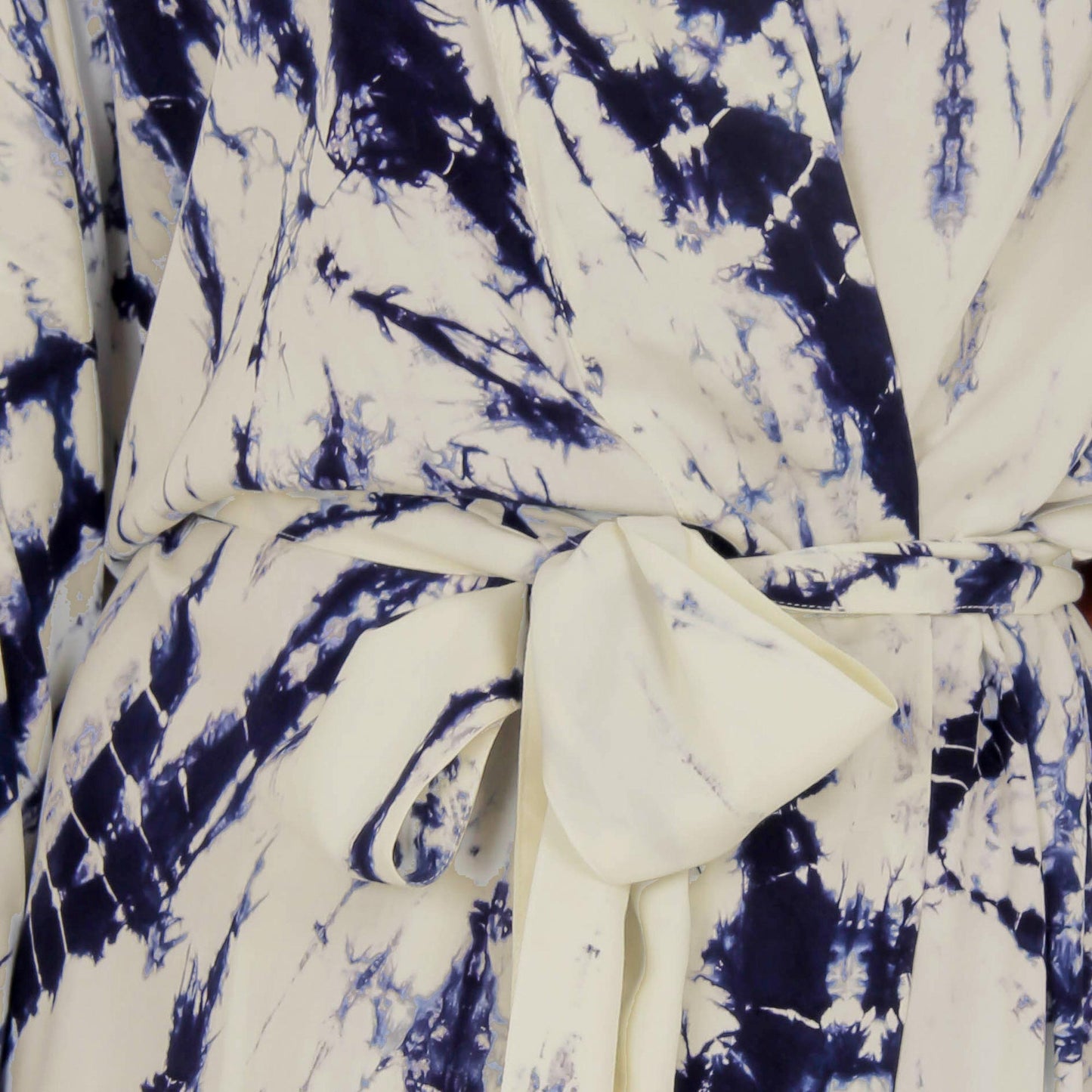 High Energy Blue & Ivory Tie-Dye Robe