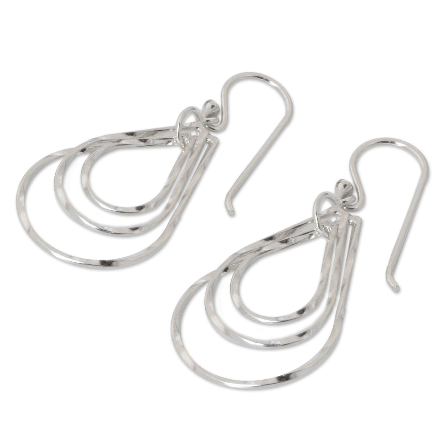NOVICA - Sterling Silver Raindrop Dangle Earrings