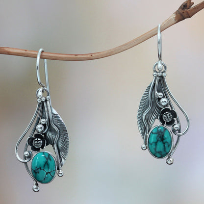 Blue Beauty Turquoise & Silver Dangle Earrings