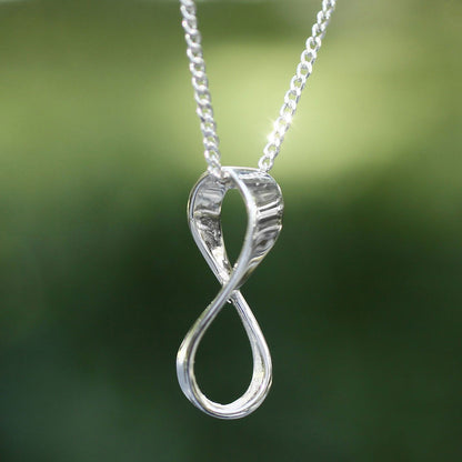 Maya Infinity Sterling Silver Pendant Necklace