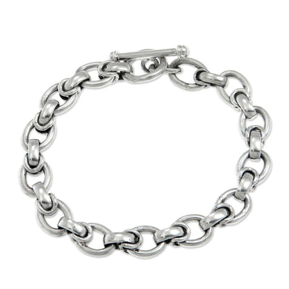 Sterling Silver Men's Link Bracelet