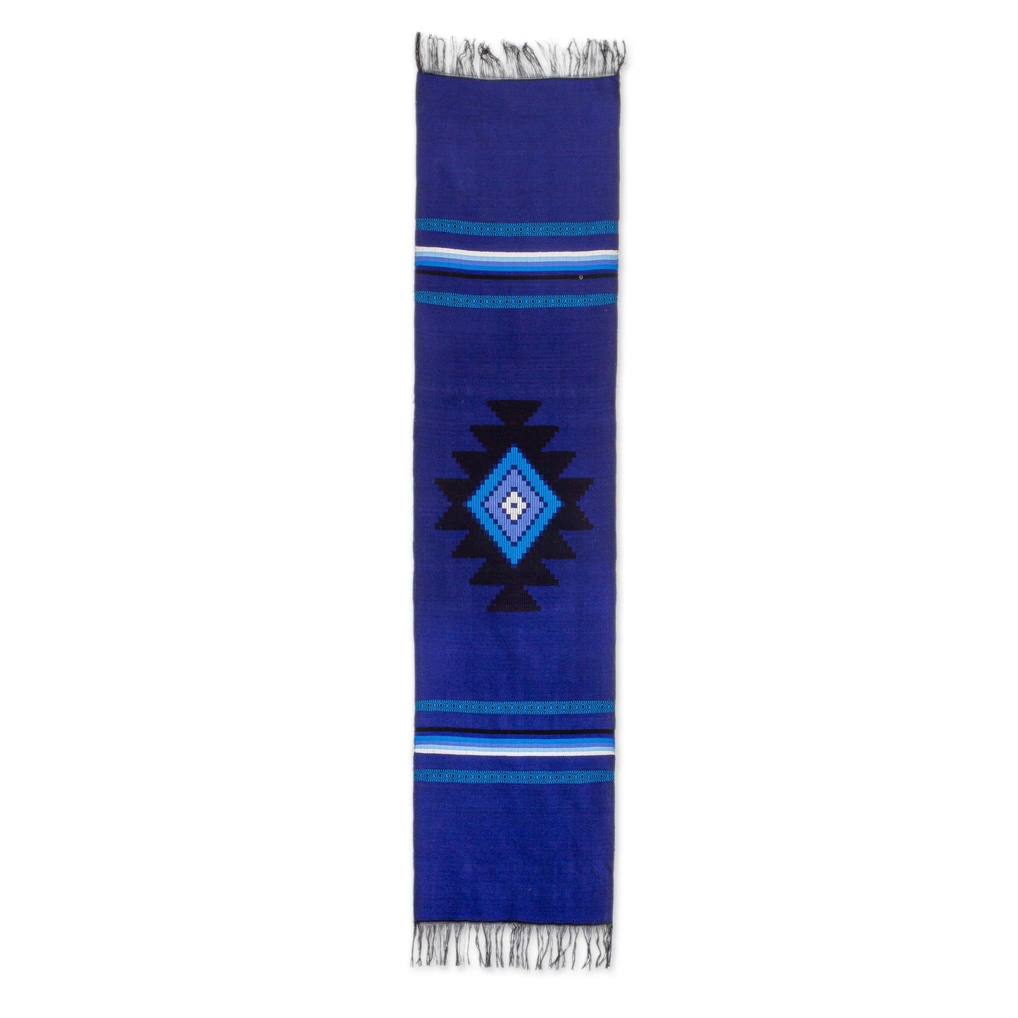 Blue Totonicapan Sun Cotton table runner