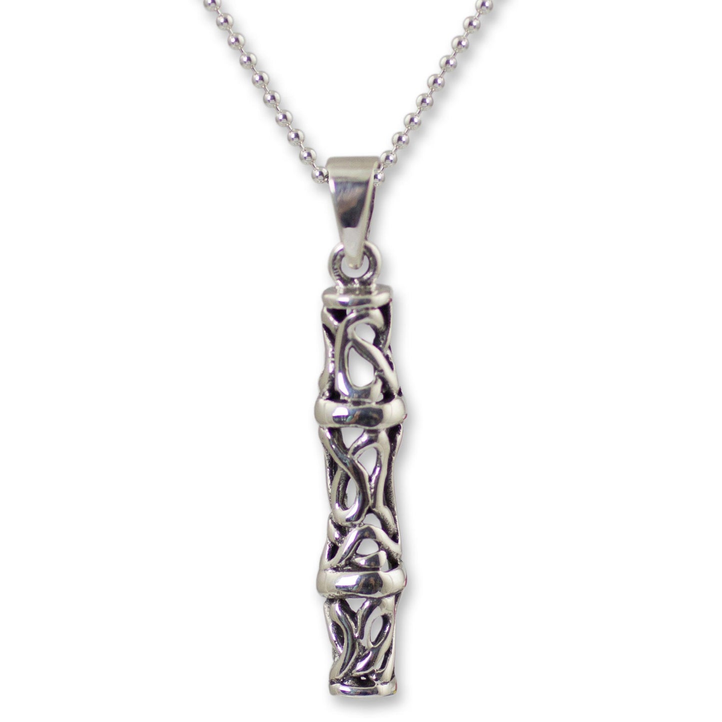 Bamboo Filigree Sterling Silver Necklace