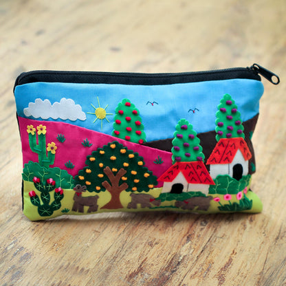 Country Scene Cosmetic Bag