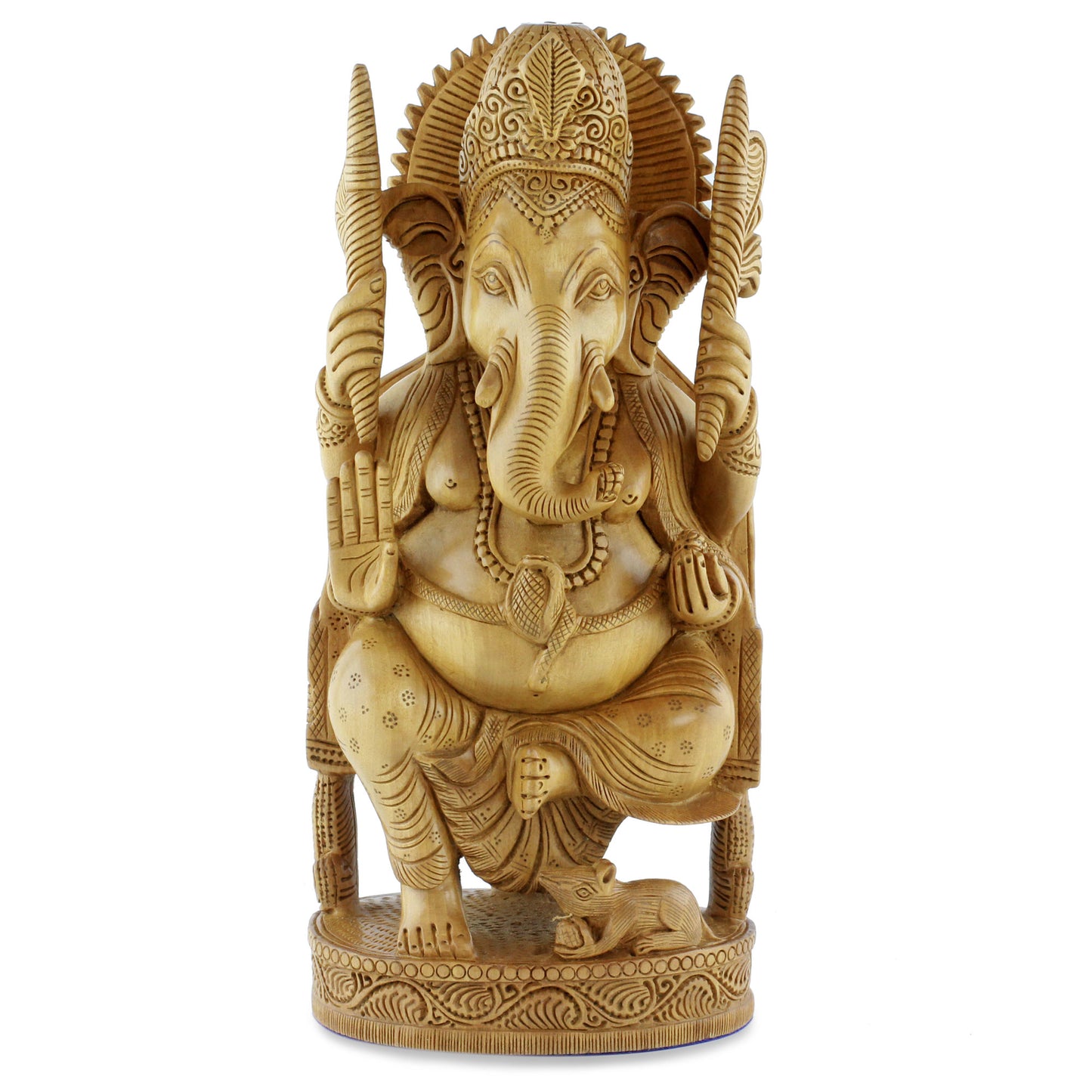 Blessed Ganesha I Wood Sculpture