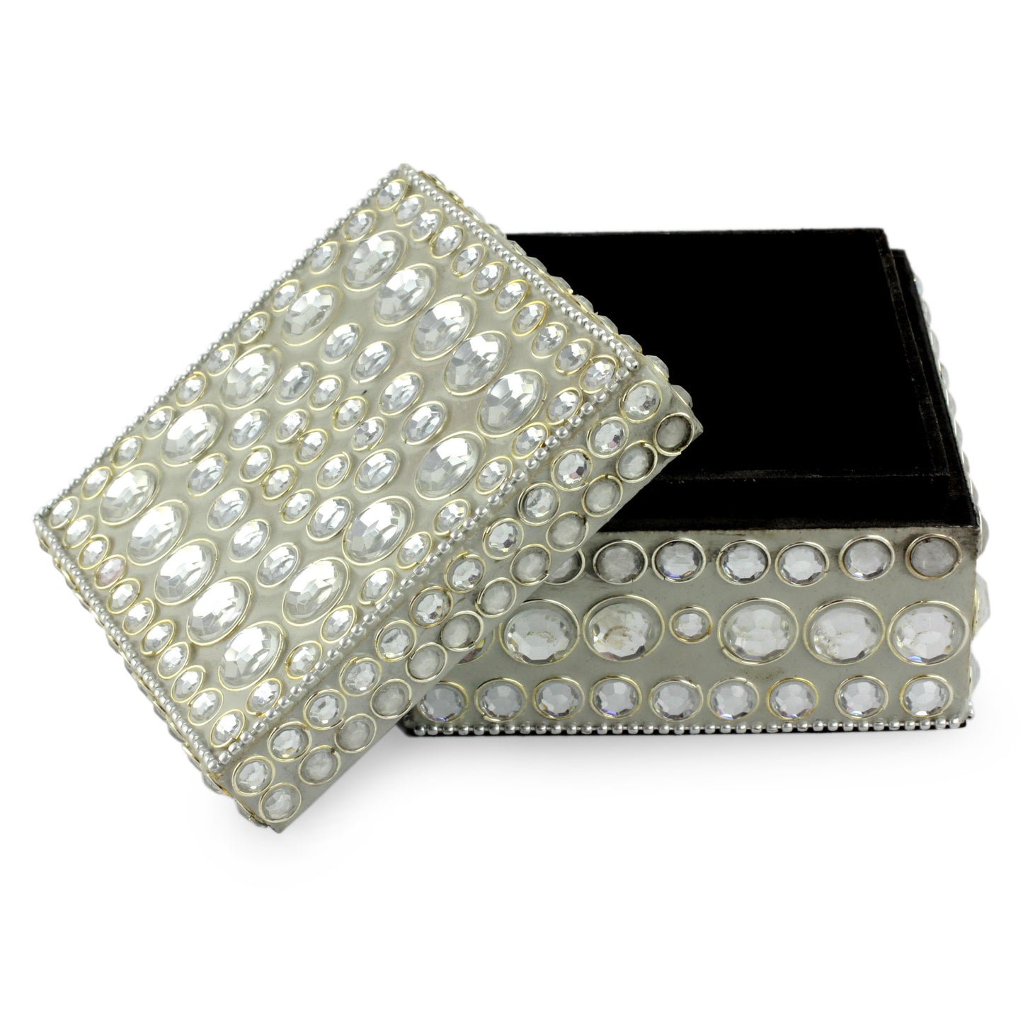 Silver Glitz Bejeweled box