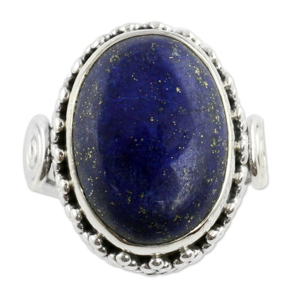 NOVICA - Handcrafted Lapis Lazuli & Sterling Silver Cocktail Ring