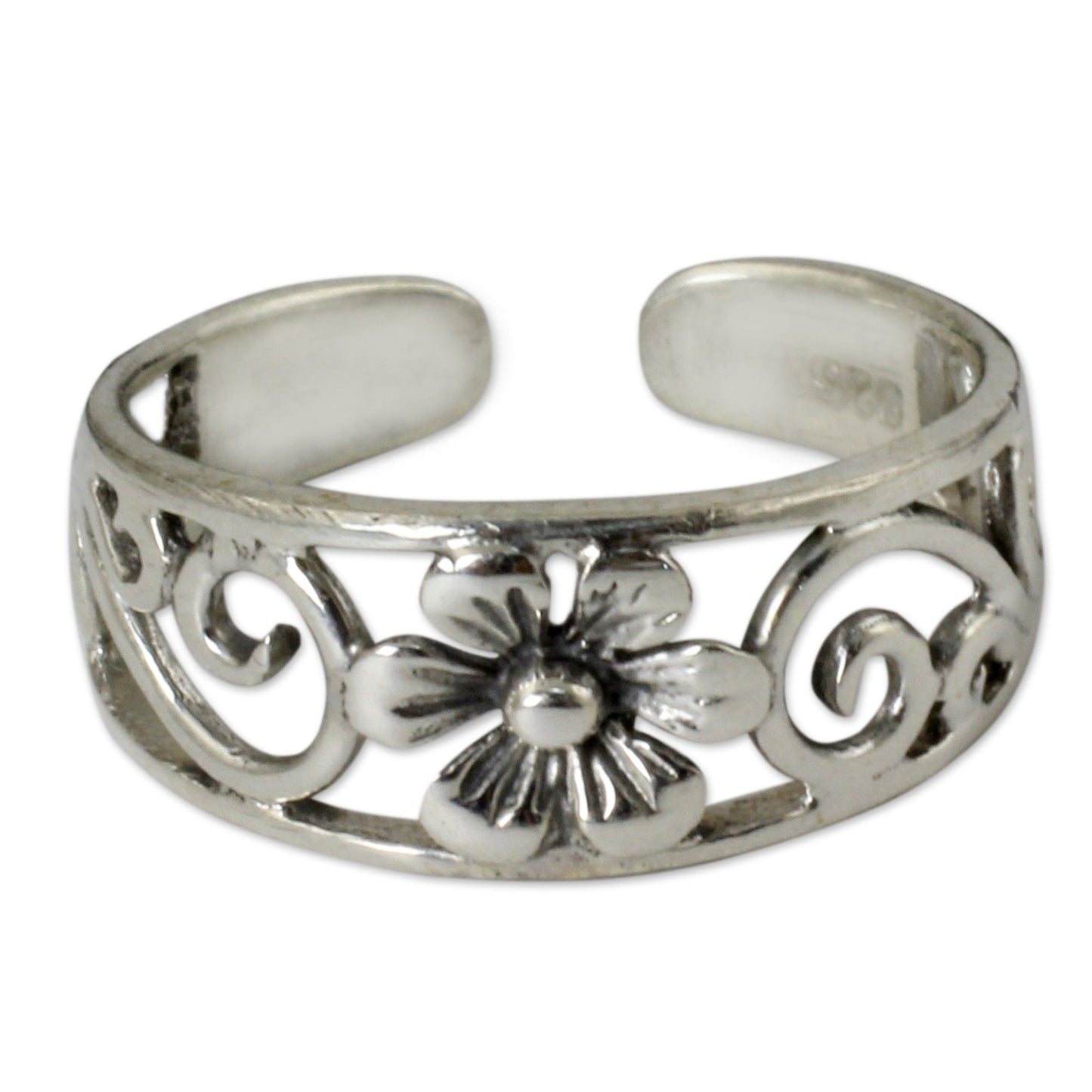 Blossoming Paths Sterling Silver Toe Ring