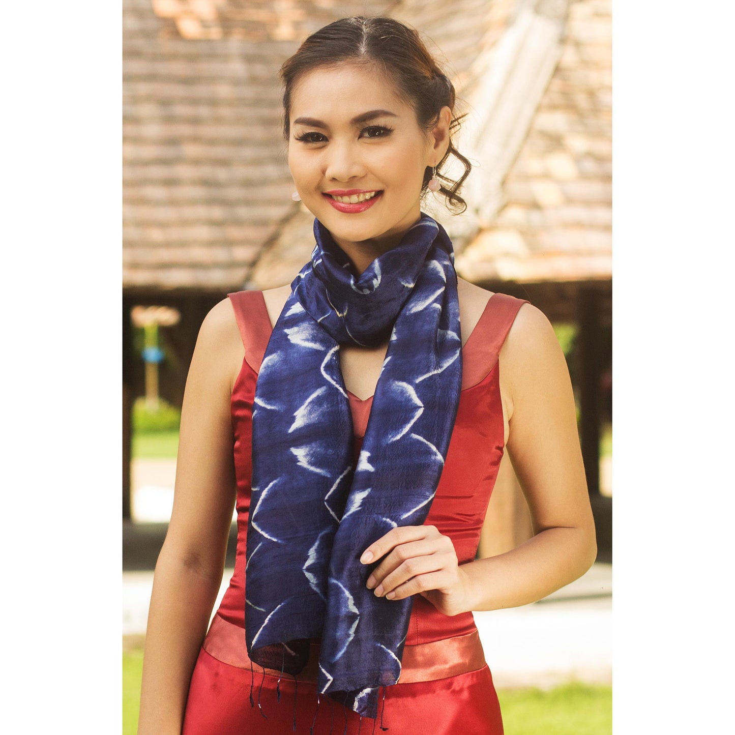 Sapphire Mystique Silk scarf