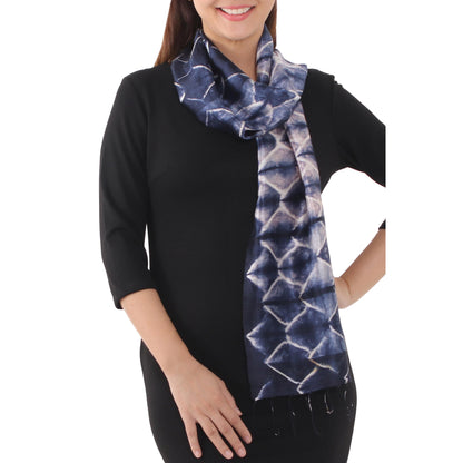 Sapphire Mystique Silk scarf