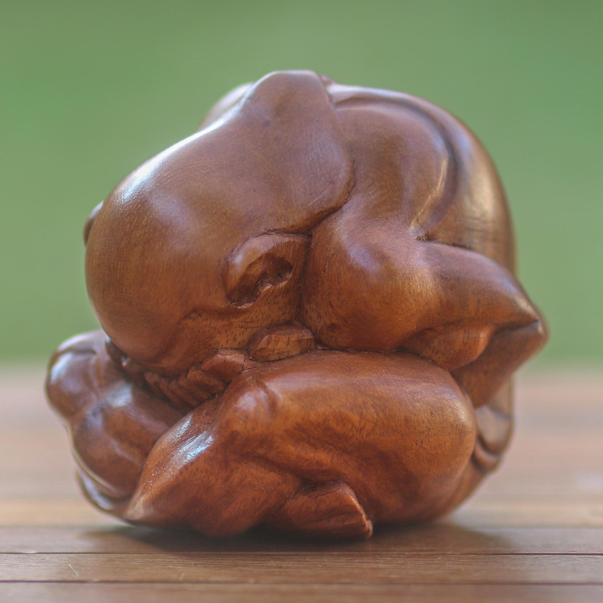 NOVICA - Meditating Yogi Suar Wood Sculpture