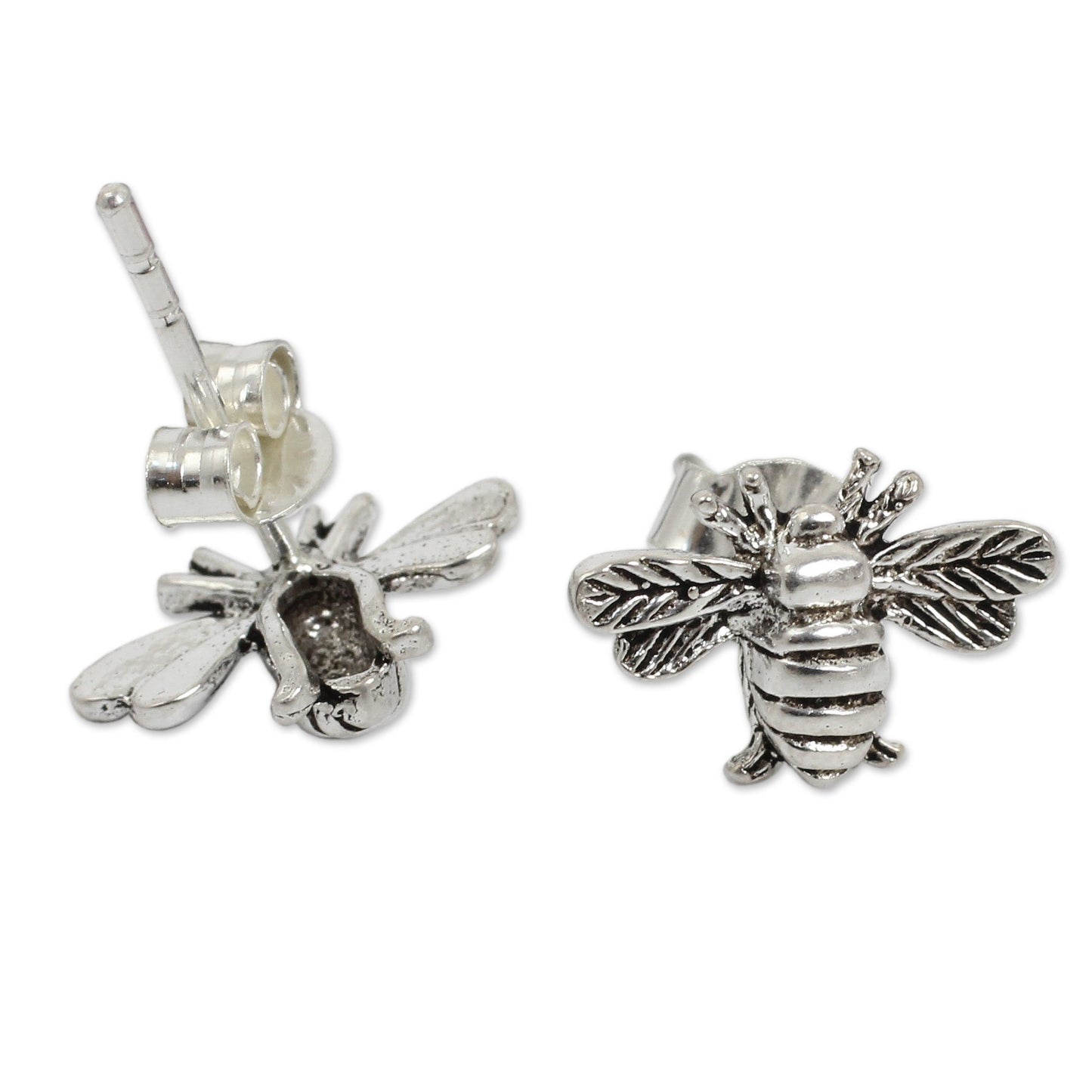 NOVICA - Sterling Silver Handmade Honeybee Earrings