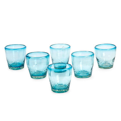Delicious Blue Juice Glasses Set of 6