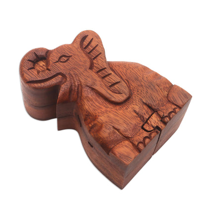 Elephant Secret Elephant Theme Wood Puzzle Box