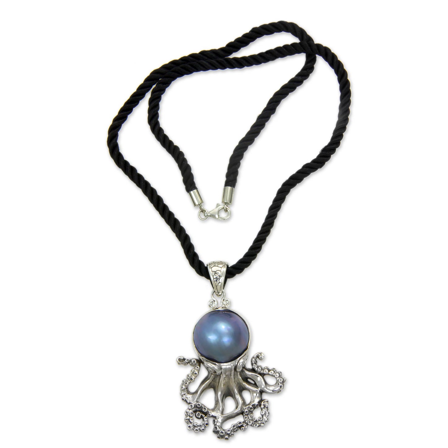Blue Octopus Necklace