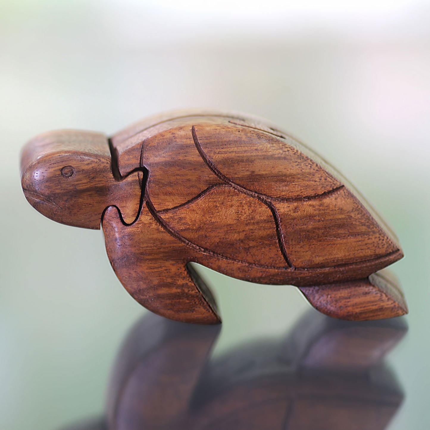 Turtle Wisdom Wood Puzzle Box
