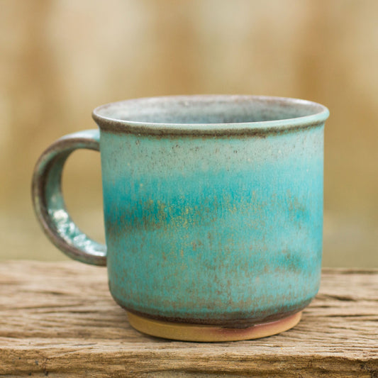 Earth & Sky Turquoise Glaze Stoneware Mug
