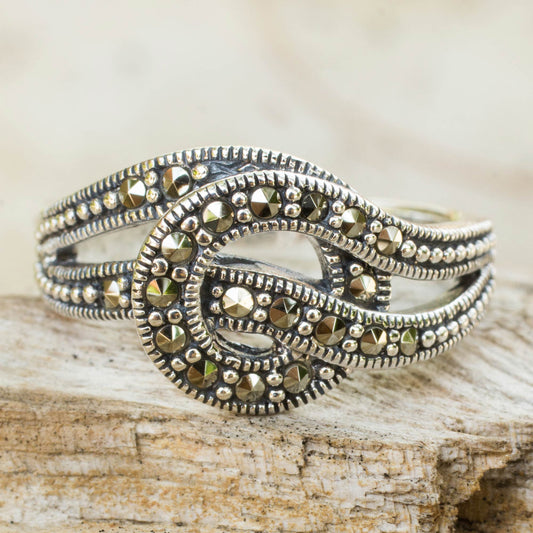 Love Knot Marcasite & Silver Ring