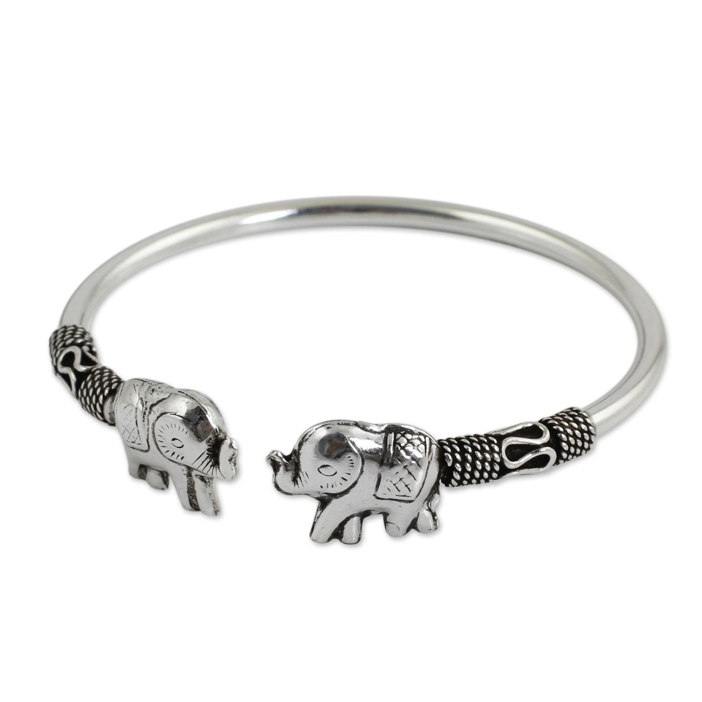 Proud Elephant Sterling Silver Cuff Bracelet