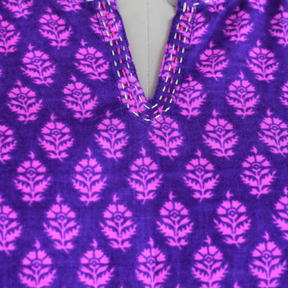 Radiant Orchid Blossom Purple Cotton Tunic