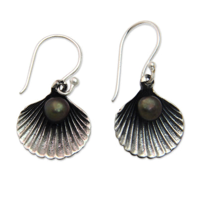 Sea Treasure in Black Pearl Earrings