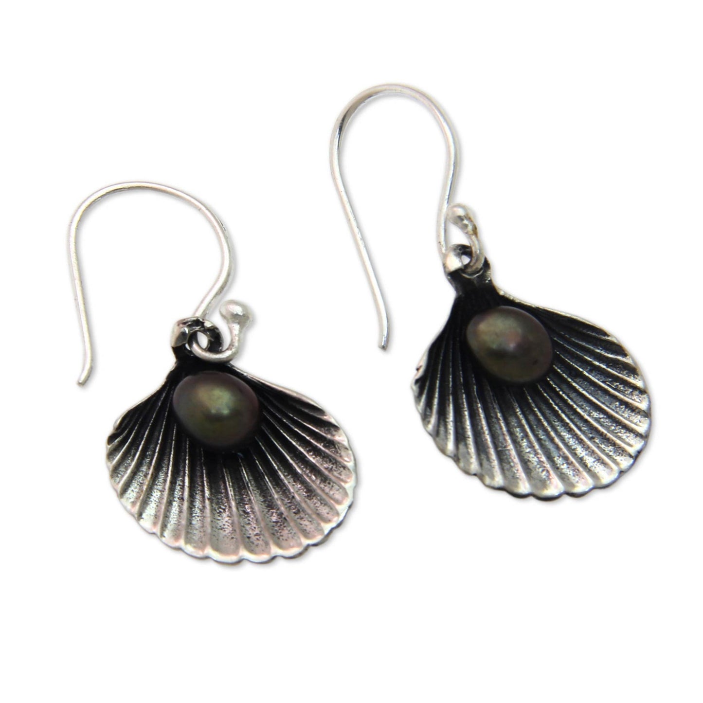 Sea Treasure in Black Pearl Earrings